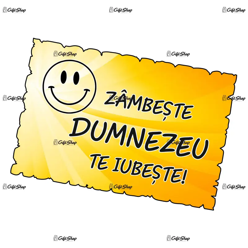 Zambeste dumnezeu te iubeste, magnet frigider mgs042